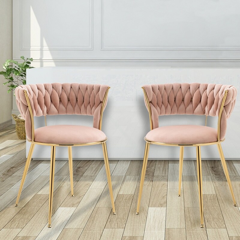 Modern pink hotsell dining chairs