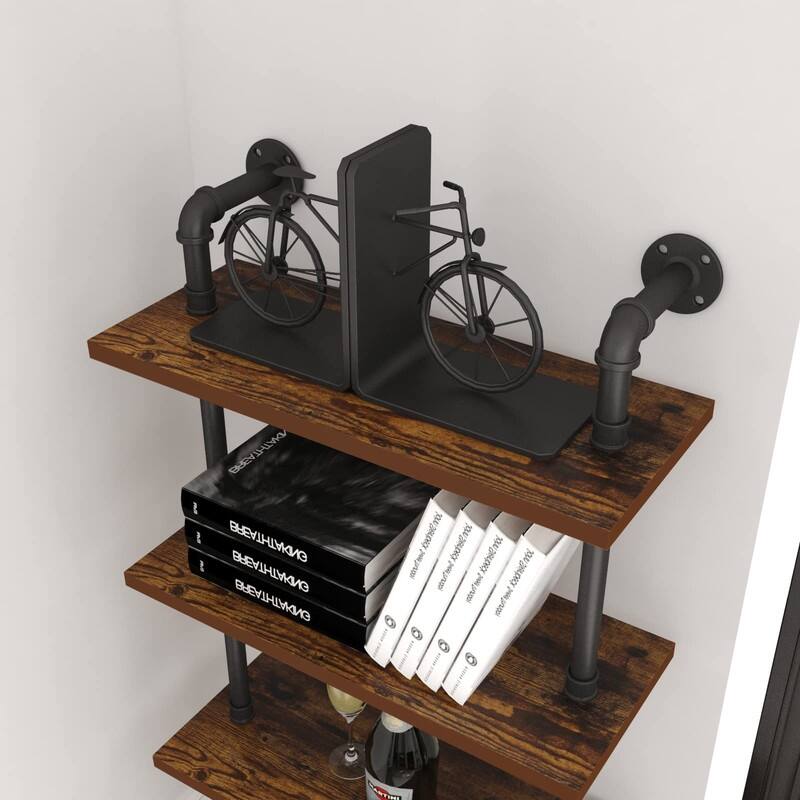 Industrial Pipe Shelf - 9.8"D x 24"W x 79"H