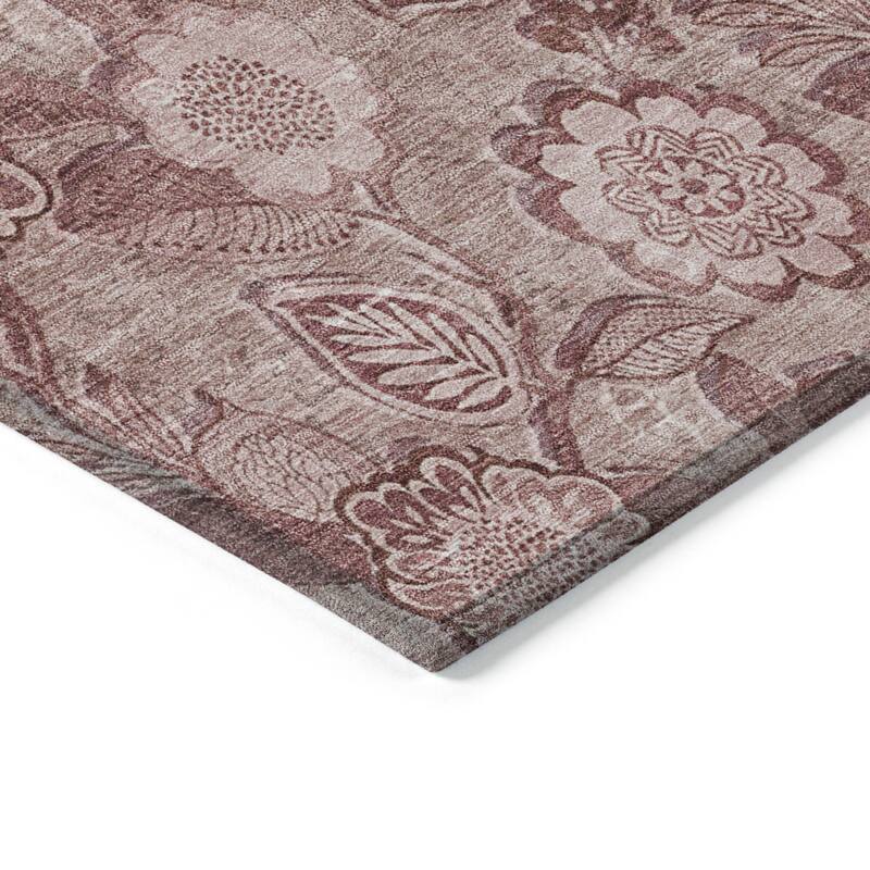 HomeRoots Floral Transitional Rectangle Outdoor Rug