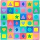 preview thumbnail 1 of 8, ProsourceFit Kids Floor Play Mat 3/8-in, 36 Sq Ft - 36 Tiles Shapes and Colors