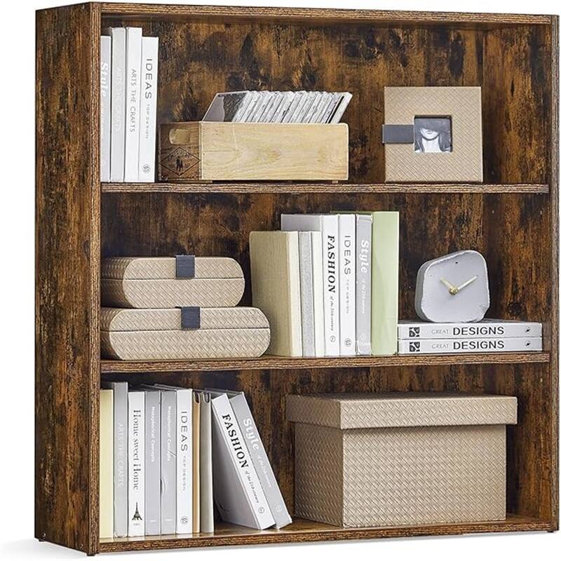 Bookshelf - 9.4"D x 31.5"W x 31.9"H - Rustic Brown