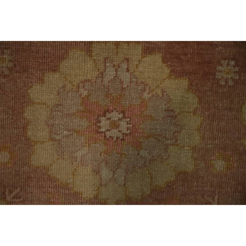 Hand Knotted Oriental 100% Wool Carpet Traditional Floral Red Ziegler Area Rug - 8' 1'' X 7' 9''
