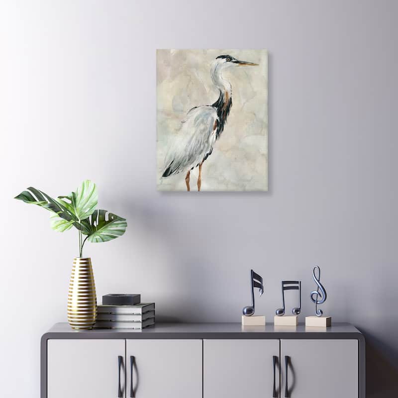 Crane at Dusk I by Carol Robinson Canvas Art Print