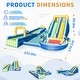 preview thumbnail 2 of 7, Oxford Cloth Shark Theme Dual Slide Inflatable Water Bounce Castle In Blue With Climbing Wall - N/A
