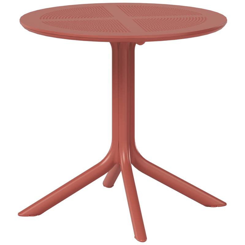 Frond and Form 31.5" Outdoor Round Dining Table - Red