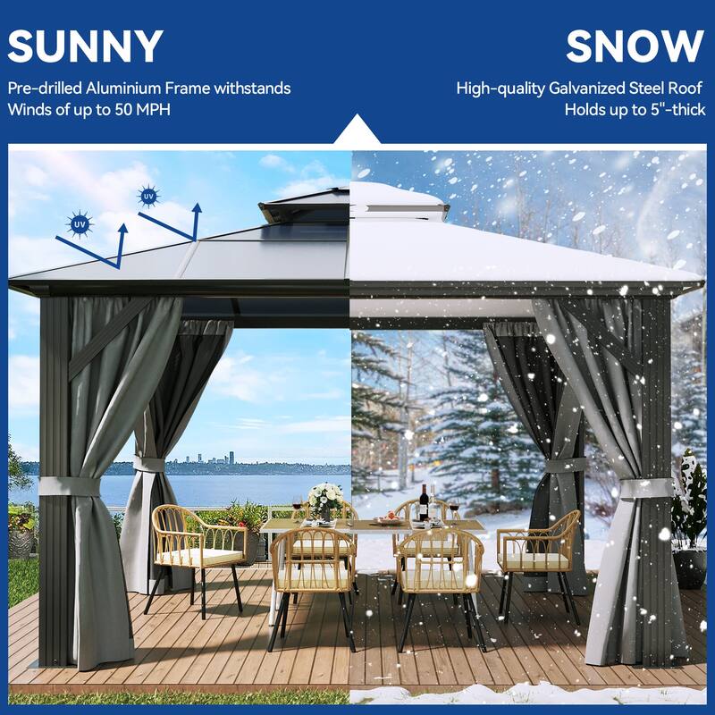 Outdoor Aluminum Canopy Gazebo