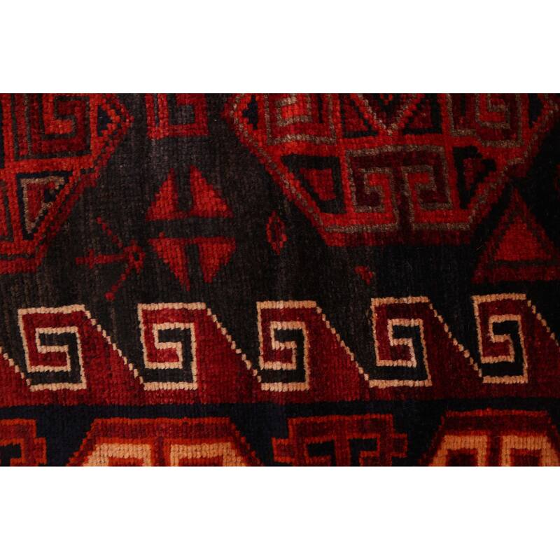 ECARPETGALLERY Hand-knotted Melis Vintage Black, Red Wool Rug - 5'2 x 7'2