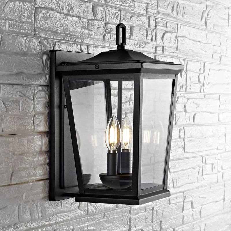SAFAVIEH Rauha Outdoor Wall Lantern - 8"x9"x14.8" - 8Wx9Dx15H