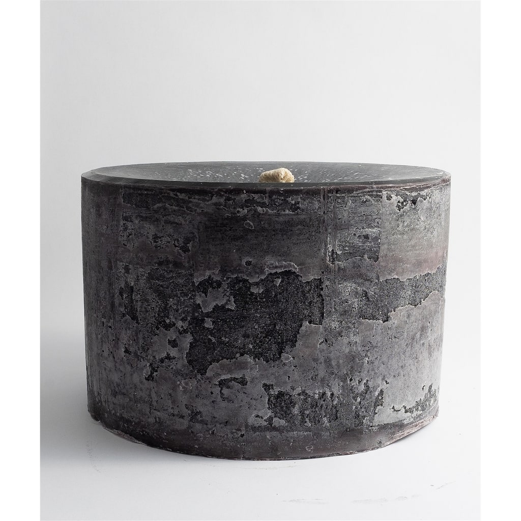 Round 1-Wick Pillar Candle 9"Dia x 6"H Black - Black - Black