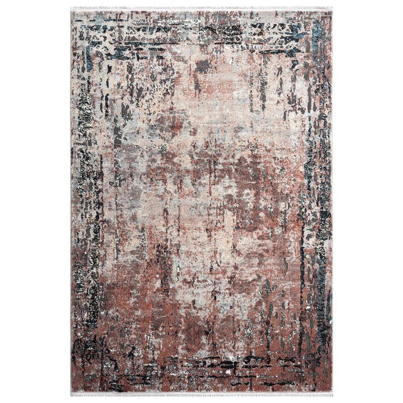Abani Rugs Azure Contemporary Warm Rust Area Rug