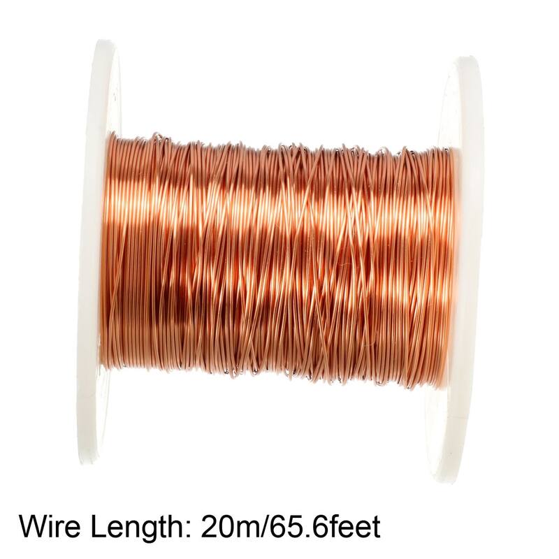 0.38mm Dia Magnet Wire Enameled Copper Wire for Transformers Inductor - 20M/65.6Ft. Length - 0.38mm/0.015" Dia