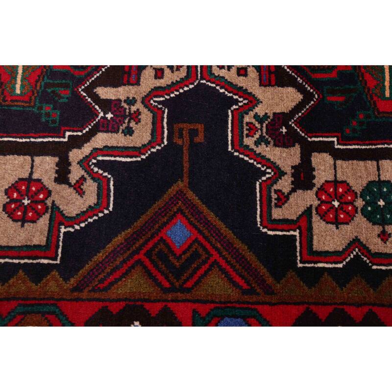 ECARPETGALLERY Hand-knotted Teimani Dark Navy Wool Rug - 3'7 x 6'5