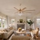 preview thumbnail 10 of 9, 72" Crystal Ceiling Fan Fandelier with Lights and Remote Noiseless DC Motor, Retro/Farmhouse Lighting - 72 Inches