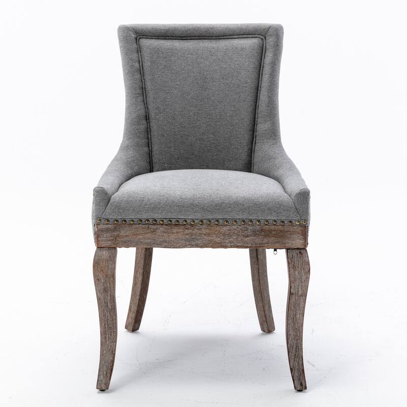 Set of 2 Ultra Side Dining Chairs with Wood Legs