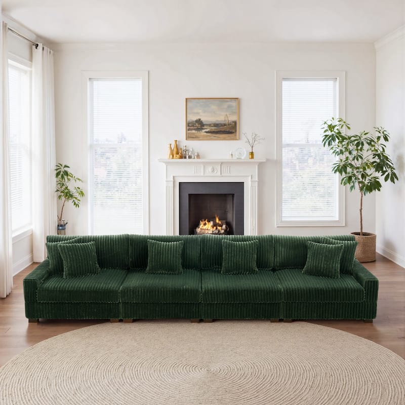 Anne 150" W Oversized Upholstered Modular Sectional Sofa