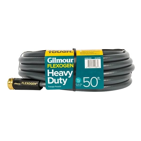 Shop Gilmour 820501 Flexogen Heavy Duty Premium Garden Hose Flexogen Grey 50 Single Overstock 13429261