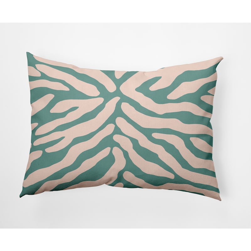 Animal Stripe Decorative Throw Pillow - Eucalyptus - 14" x 20"