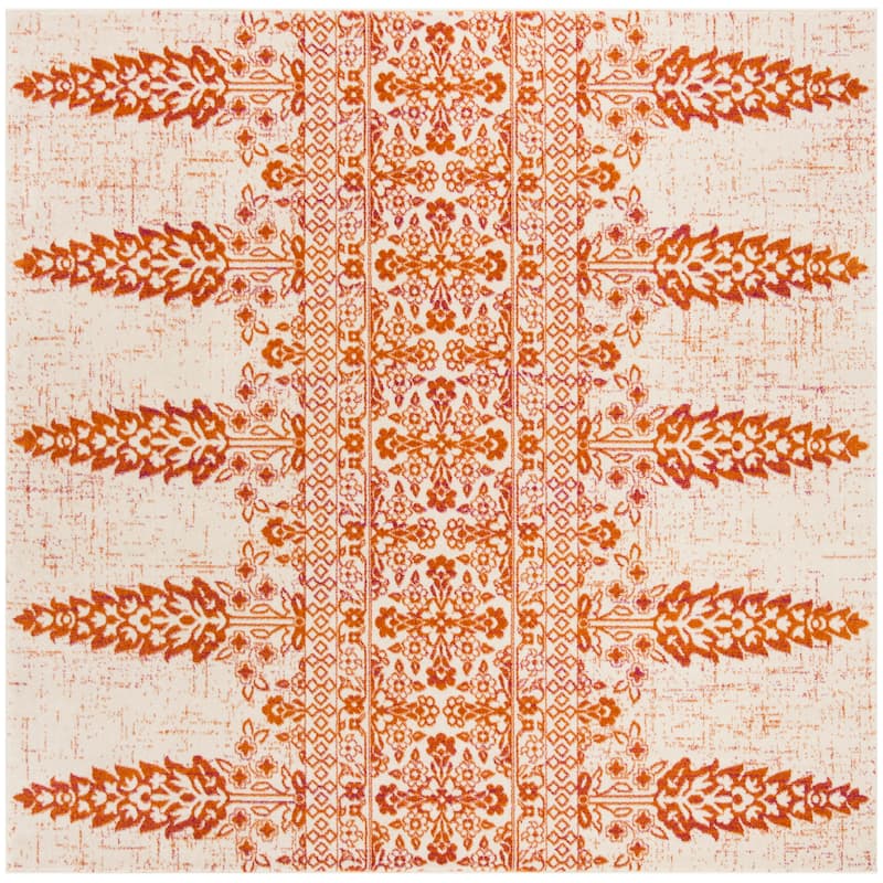SAFAVIEH Evoke Gelinda Vintage Boho Rug - 6'7" Square - Ivory/Gold