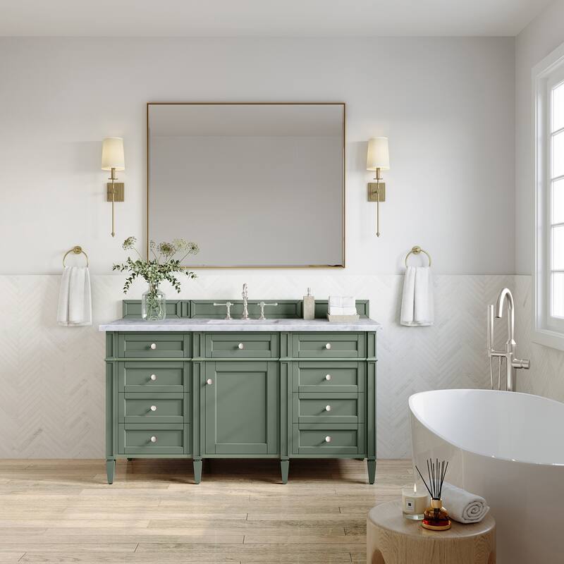 James Martin Vanities Brittany 60" Single Vanity, Smokey Celadon