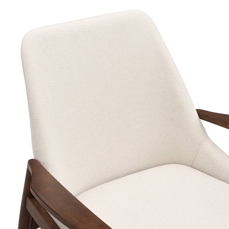 Sherpa Fabric Accent Chair Set of 2 with Solid Wood Frame, Upholstered & Comfortable for Living Room