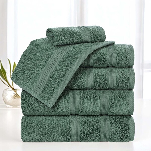 Superior Smart Dry Zero Twist Cotton 6-Piece Assorted Towel Set