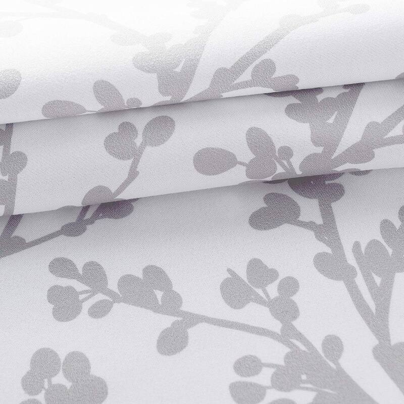 DriftAway Sarah Floral Tree Branch Pattern Blackout Window Curtain Grommet 2 Layer