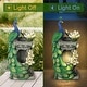 preview thumbnail 12 of 17, Resin Blue and Green Peacock Outdoor Fountain with LED Light - 31.69" H