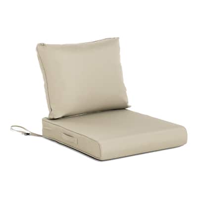 Aoodor Outdoor Chair Cushions Set, Water Resistant Deep Seat Cushions