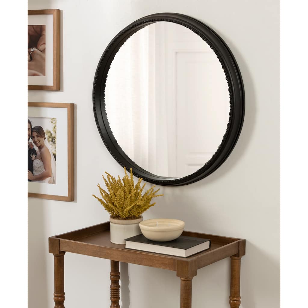 Kate and Laurel Astele Round Framed Mirror - 24" Diameter - 24" Diameter