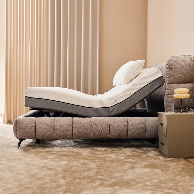 King/Queen Adjustable Bed Base, Metal Frame with Quiet Motor, Zero Gravity, Head and Foot Positions, Universal Mattress