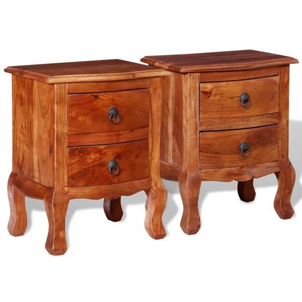 Vidaxl Bedside Cabinet Solid Teak Colonial Rustic Nightstand Drawer Side Table Sideboards Buffets Home Garden Worldenergy Ae
