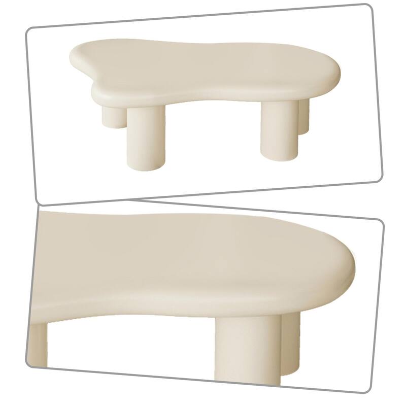 Modern Minimalist Cloud Coffee Table with Wood Legs for Bedrooms, Living Rooms and Lounges