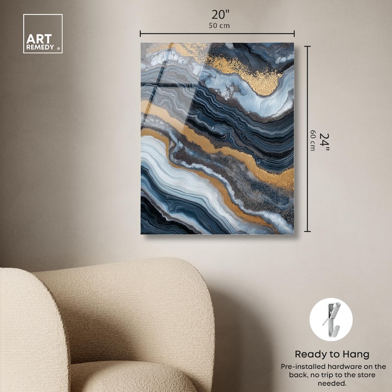 Acrylic Flow I Acrylic by Art Remedy, Ready to Hang