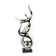 preview thumbnail 3 of 8, Silver Ceramic Dancing People Decorative Sculpture