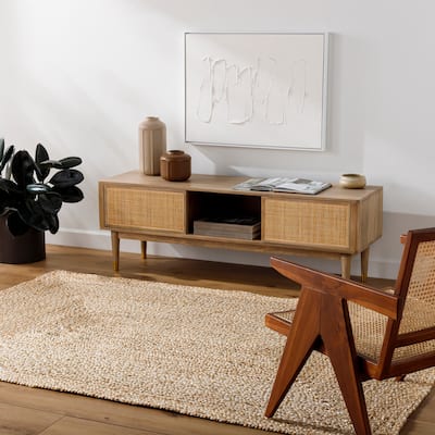 Jovan Farmhouse Jute Area Rug