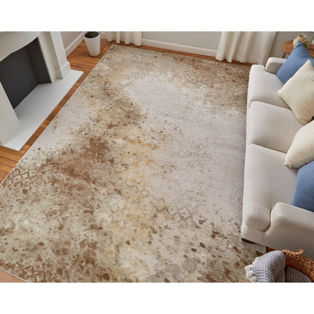 Grand Bazaar Vanhorn Machine Made Watercolor Modern Area Rug