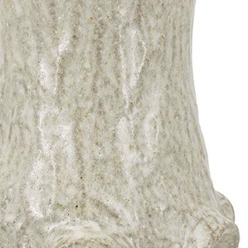 12" Sage And Gray Round Ceramic Table Vase - 7.10