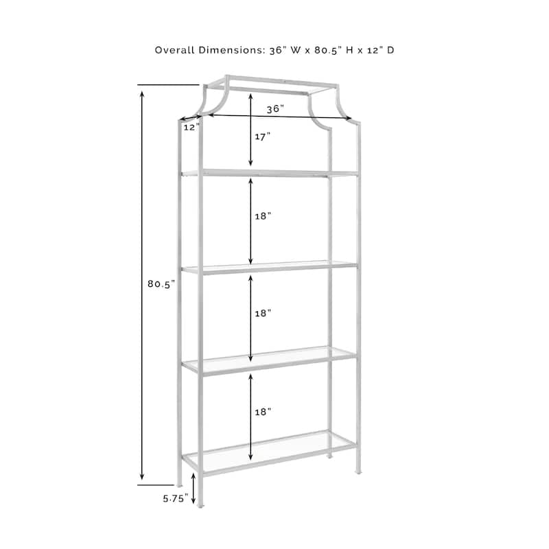 Crosley Aimee Glass Etagere
