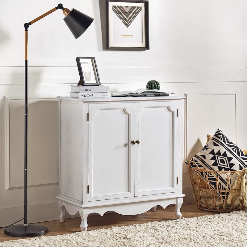 Pallantium 34"Tall-2 Door Farmhouse Style Accent Cabinet by HULALA HOME