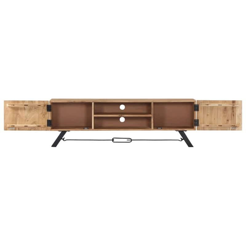 vidaXL TV Stand 55.1"x11.8"x17.7" Solid Wood Acacia