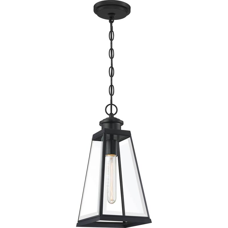 Paxton 1-Light Outdoor Hanging Lantern in Matte Black