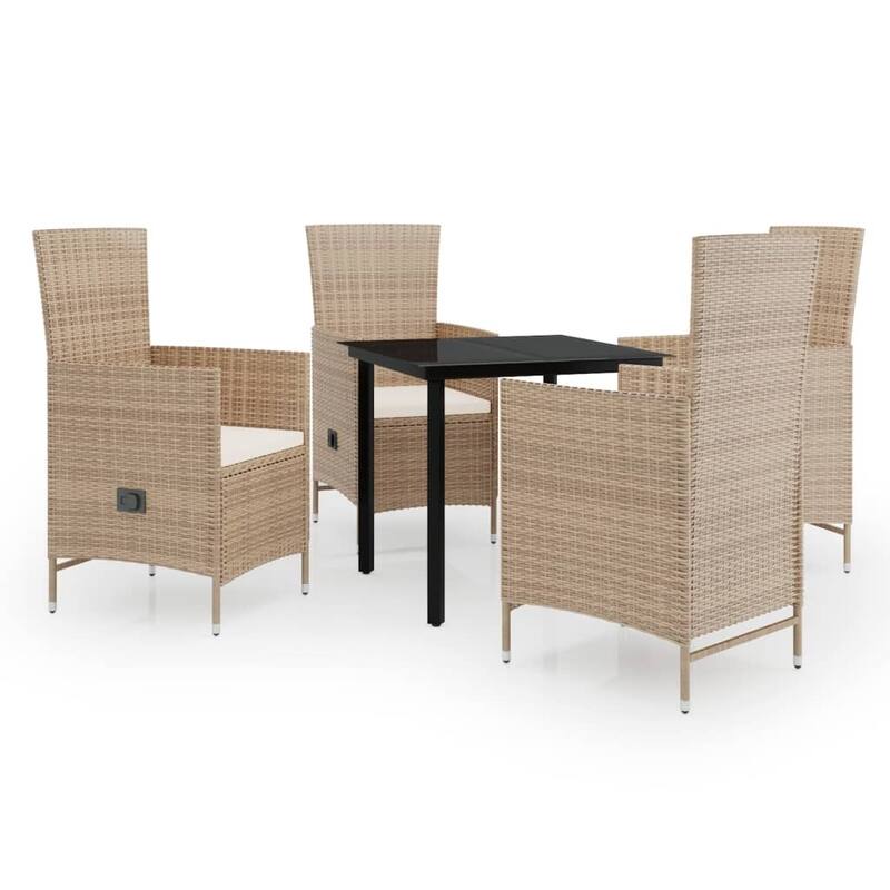 vidaXL Patio Dining Set 3/5/7 Piece Multi Colors 31.5"/55.1" Table Length
