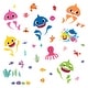 preview thumbnail 1 of 4, Blue & Pink & Yellow Baby Shark Wall Decals by RoomMates