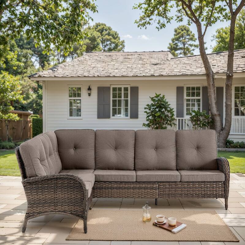 Outdoor Sectional Sofa with Cushion Funiture Set
