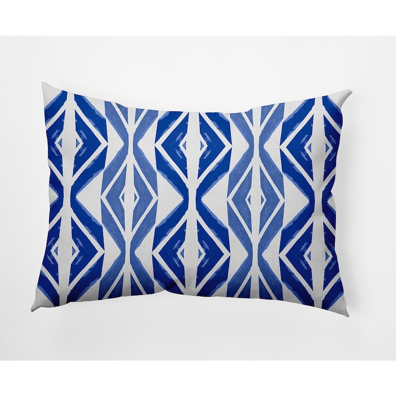 Diamond Graffiti Outdoor Pillow - Blue - 14" x 20"