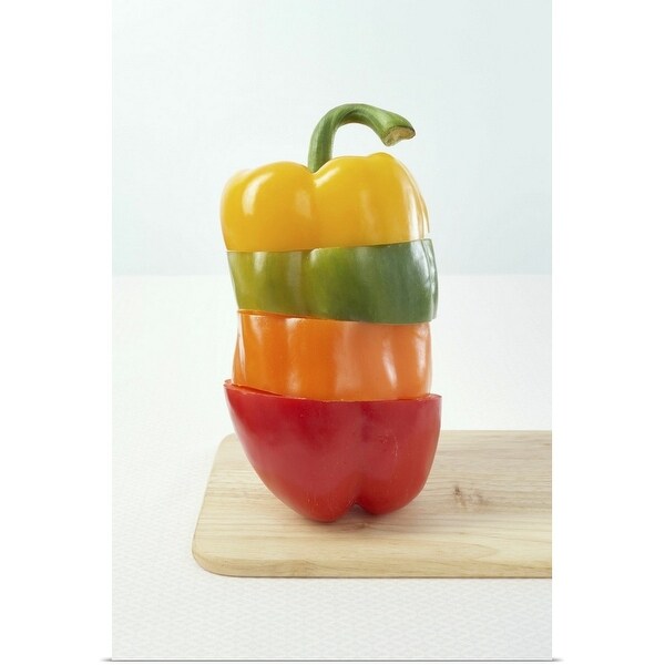 "Stacked Bell Pepper Slices" Poster Print