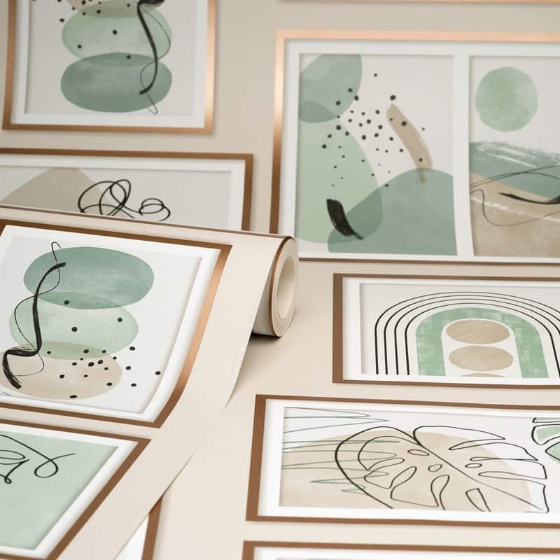 Fine Decor Krasner Neutral Gallery Wall - 20.5 x 396 x 0.025