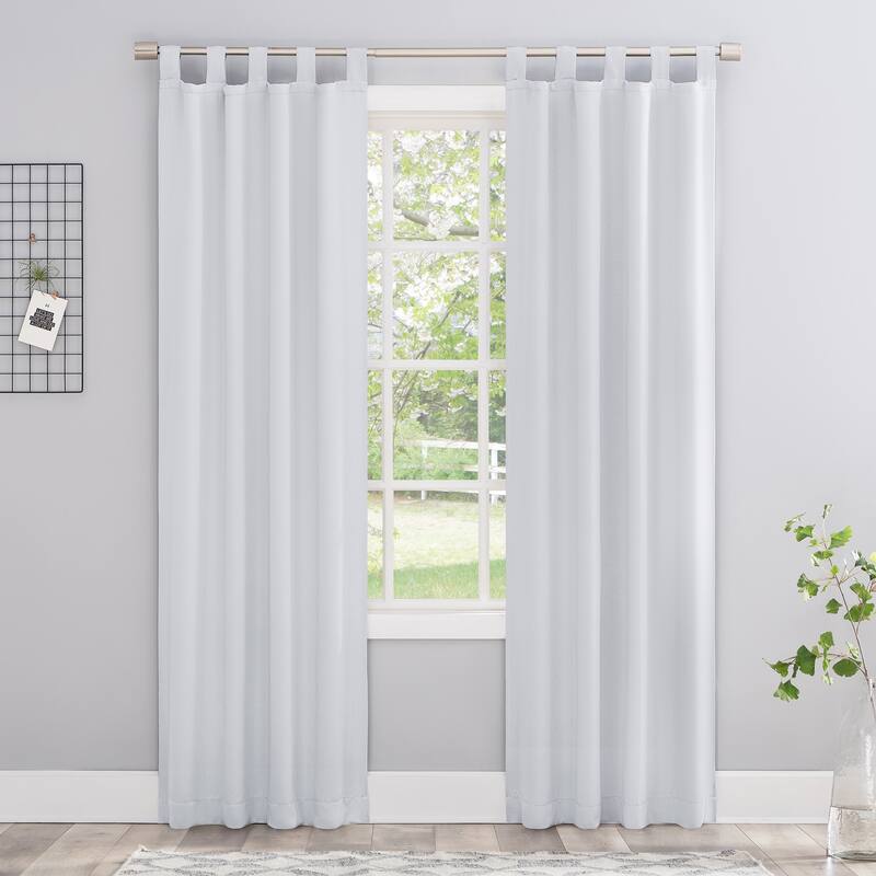 Sun Zero Hayden Energy Saving Blackout Tab Top 1-Piece Curtain Panel, Single Panel - 40x63 - White