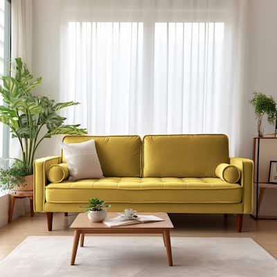 Edona 70" Velvet Square Arm Sofa