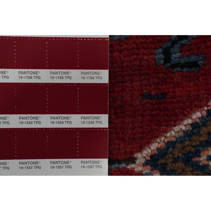 Hand Knotted Oriental 100% Wool Carpet Traditional Medallion Red Heriz Area Rug - 10' 6'' X 6' 11''